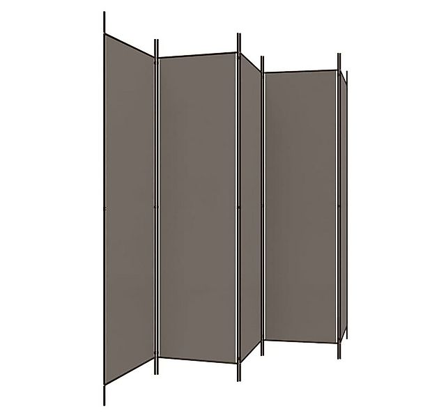 furnicato Raumteiler 5-tlg. Paravent Anthrazit 250x200 cm Stoff, 1-tlg. günstig online kaufen