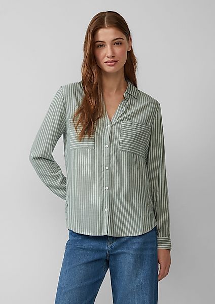 s.Oliver Langarmbluse Streifenbluse mit aufgesetzten Taschen günstig online kaufen