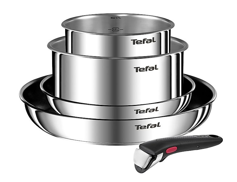 Tefal Topf-Set »Ingenio Emotion« Edelstahl Set, 5 Stk. tlg. abnehmbarer Gri günstig online kaufen