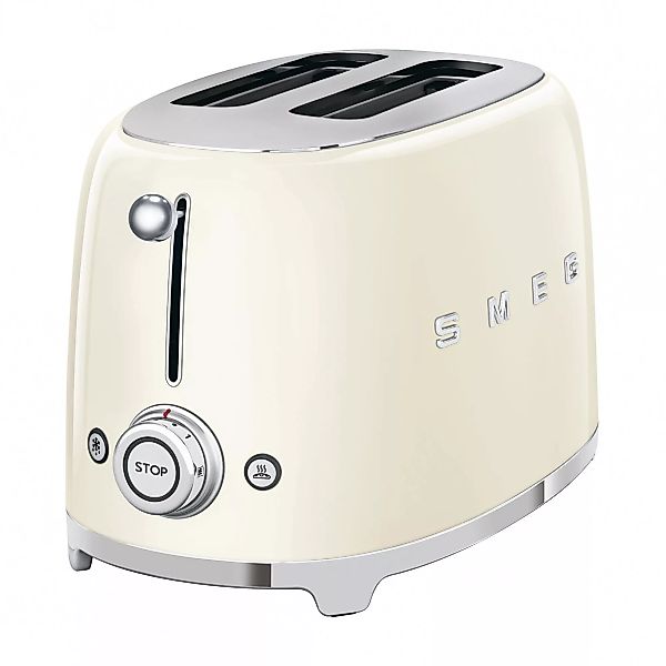 Kompakter Retro 2-Schlitz-Toaster Creme günstig online kaufen