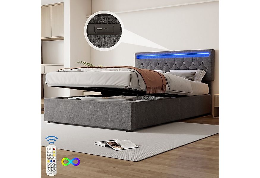 TavilaEcon Boxspringbett Polsterbett mit Bettkasten, höhenverstellbares Kop günstig online kaufen