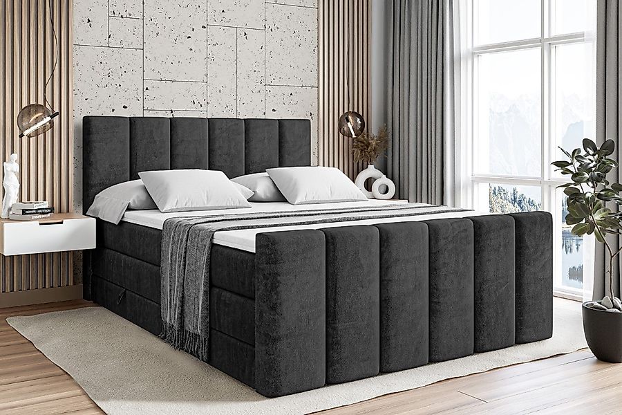 ALTDECOR Boxspringbett BOXI1-Z KING (Multipocket-Matratze H4, günstig online kaufen