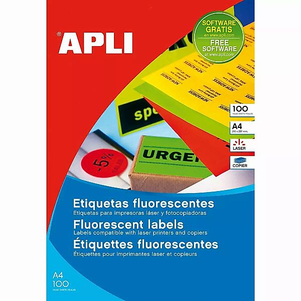 Klebstoffe/kennzeichnungen Apli Fluor 64 X 33,9 Mm Rot 100 Bettlaken günstig online kaufen