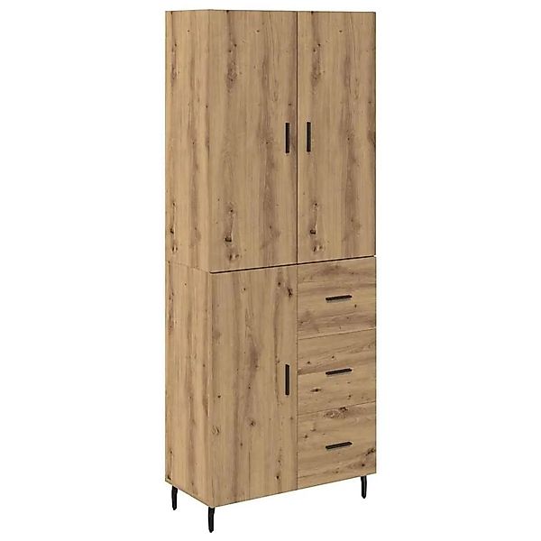 vidaXL Highboard 2-Tlg Artisan-Eiche Engineered Wood und Glas 3415997 günstig online kaufen
