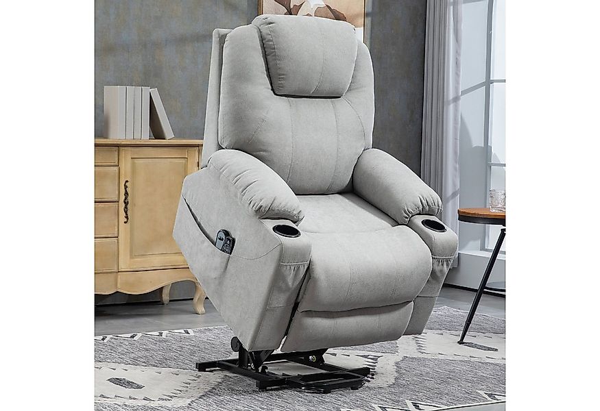 HOMCOM Massagesessel Elektrischer Aufstehsessel mit Seitentaschen (Fernsehs günstig online kaufen