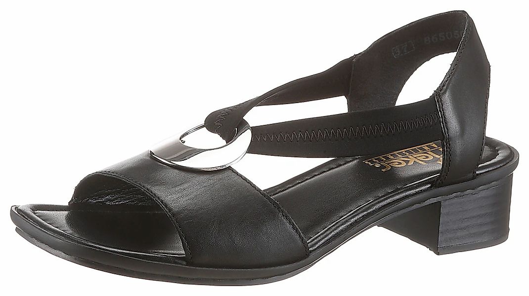Rieker Sandalette, Sommerschuh, Sandale, Blockabsatz,mit Gummiband günstig online kaufen