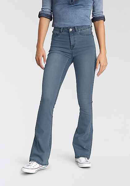 Arizona Bootcut-Jeans "Ultra Stretch", ausgestellte Beinform, Used-Waschung günstig online kaufen