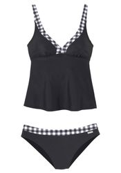 LASCANA Bügel-Tankini mit Karo-Kontrastdetails an Hose günstig online kaufen