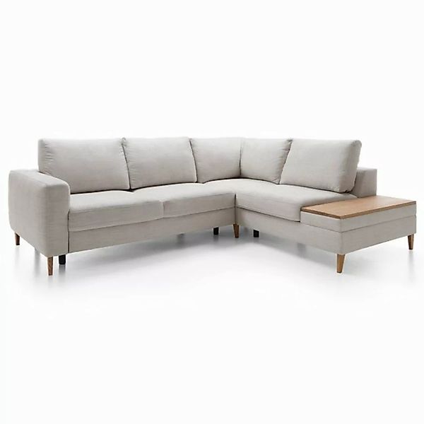 Lomadox Ecksofa ADANA-155, Ecksofa Wohnlandschaft Schlaffunktion grau günstig online kaufen