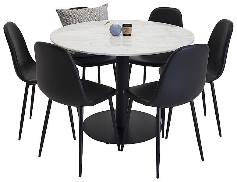 ebuy24 Essgruppe EstelleØ106WHBL Essgruppe Esstisch weiß, günstig online kaufen