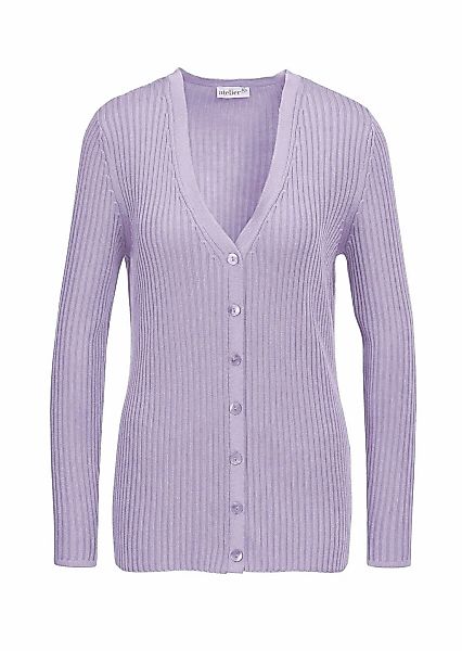 GOLDNER Strickjacke "Kurzgröße Edle Strickjacke in Rippenstruktur" Mit echt günstig online kaufen