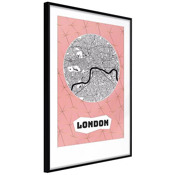 Poster - City Map: London (pink) günstig online kaufen