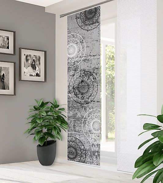 HOME in green Schiebegardine "MANDOSA" Paneelwagen 1 Stk. tlg. DIGITALBEDRU günstig online kaufen