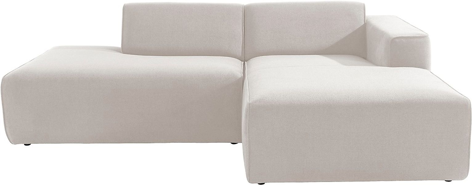 andas Ecksofa "Noord", mit Kedernaht, Breite 227 cm, Cord, Struktur günstig online kaufen