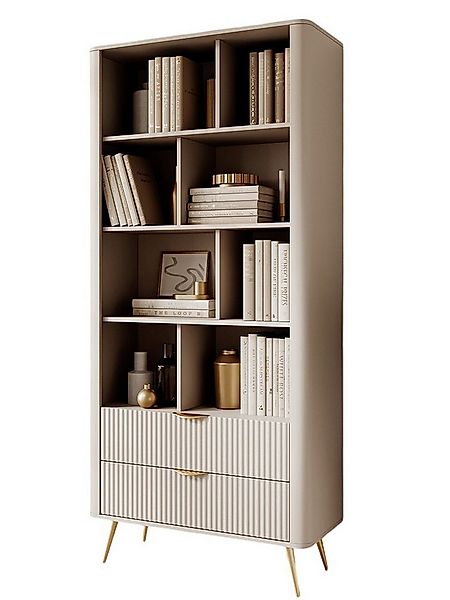 Compleo Bücherregal mit 2 Schubladen auf hohen Beinen BELLO, Glamour-Stil günstig online kaufen