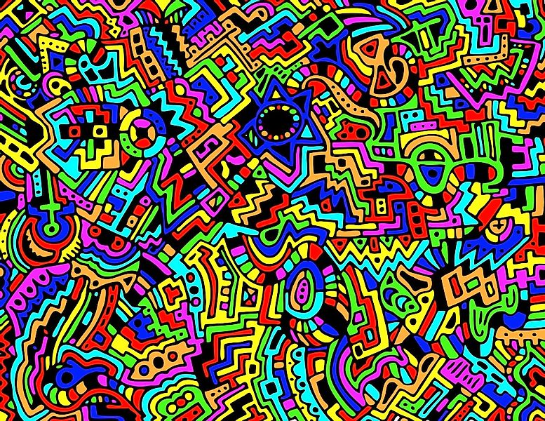 Papermoon Fototapete "Bunte Zusammenfassungen" günstig online kaufen