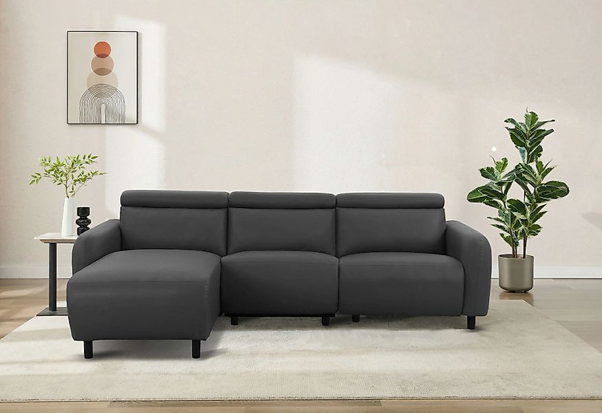 Home affaire Ecksofa "SKAANE Kunstleder, L-Form, 274 cm, manuelle u. elektr günstig online kaufen
