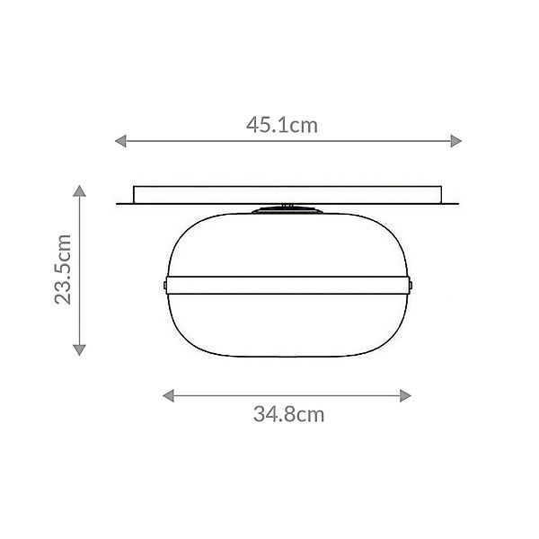 Deckenlampe NOTTINGHAM, messing antik, Ø 35 cm, Glas/Metall günstig online kaufen