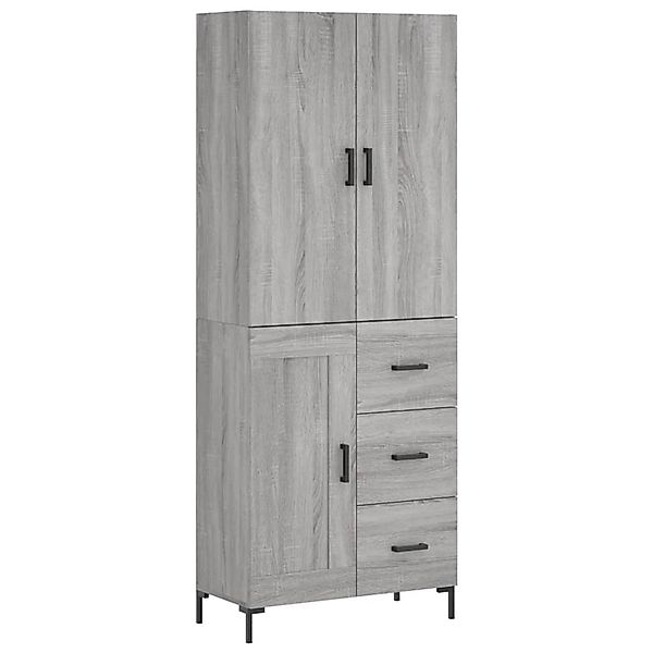vidaXL Highboard Grau Sonoma 69,5x34x180 cm Holzwerkstoff 3196017 günstig online kaufen