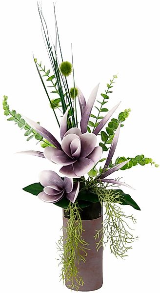 I.GE.A. Kunstpflanze "Arrangement Soft-Magnolie in Vase" günstig online kaufen