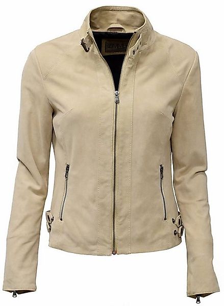 Zimmert Leather Lederjacke Nala Wildleder, Velourleder, Beige, Creme, Stehk günstig online kaufen