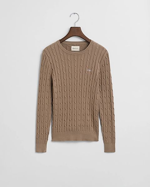 Gant Strickpullover "STRETCH COTTON CABLE C-NECK" mit Logostickerei auf der günstig online kaufen