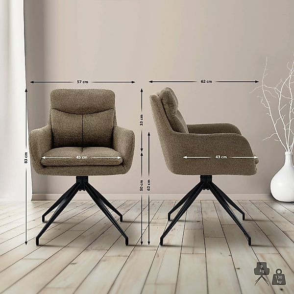 CLP Esszimmerstuhl SOMERS STOFF (2er Set), günstig online kaufen