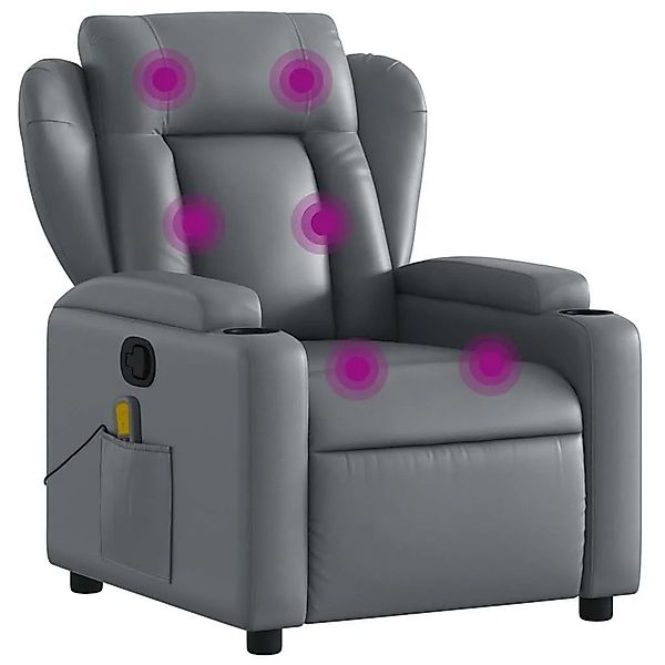 vidaXL Massagesessel Relaxsessel Grau Kunstleder 3205598 günstig online kaufen