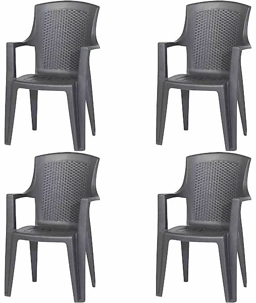 Progarden Gartensessel »Eden, TOPSELLER!«, (Set, 4 St., 4x Stapelsessel), S günstig online kaufen