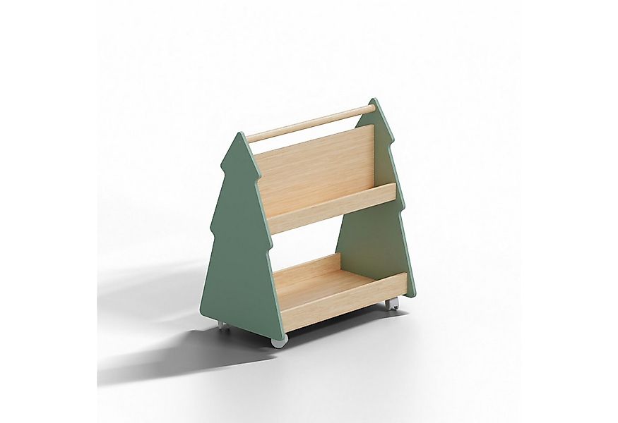 HAGO Kinderregal Kinder Bücherregal Tanne Baum Grün Beige Kinderregal Holzr günstig online kaufen