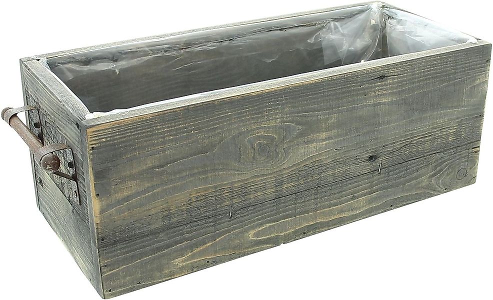 Dekoleidenschaft Blumenkasten "Grey" aus recyceltem Holz, günstig online kaufen