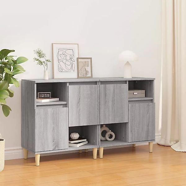 Vidaxl Sideboards 2 Stk. Grau Sonoma 60x35x70 Cm Holzwerkstoff günstig online kaufen