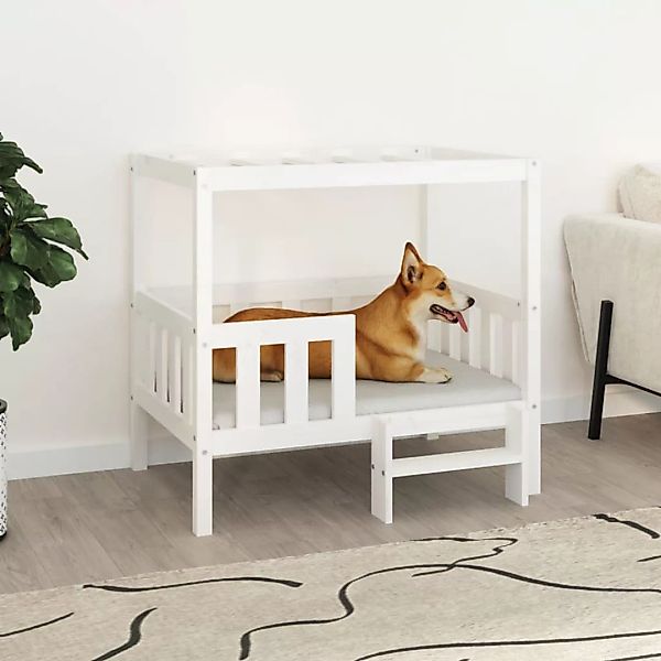 Vidaxl Hundebett Weiß 95,5x73,5x90 Cm Massivholz Kiefer günstig online kaufen