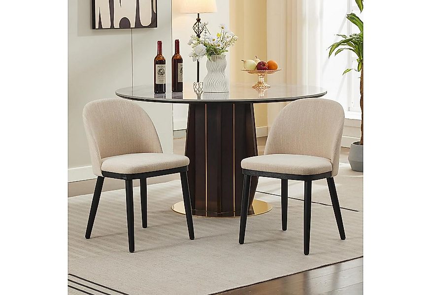 GarveeMore Esszimmerstuhl 2er-Set,moderne Küchenstühle aus Stoff mit Gepols günstig online kaufen