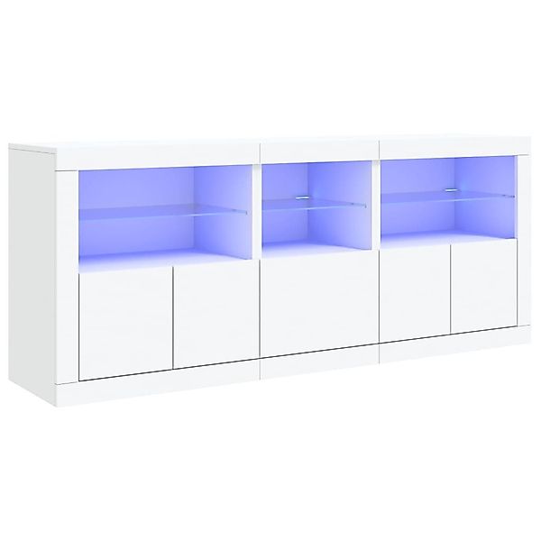 vidaXL Sideboard Sideboard mit LED-Leuchten Weiß günstig online kaufen