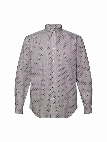 Esprit Langarmhemd Gemustertes Button-Down-Hemd, 100 % Baumwolle günstig online kaufen