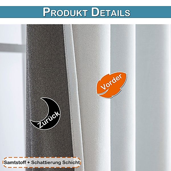 LMaxhome Verdunkelungsvorhang Samtvorhänge 2er Set 300gms günstig online kaufen