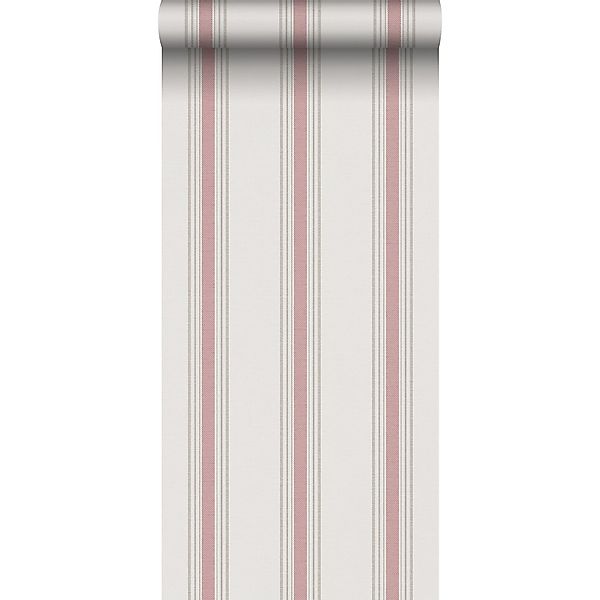 Sanders & Sanders Tapete Streifen Rot und Grau 53 cm x 10.05 m günstig online kaufen