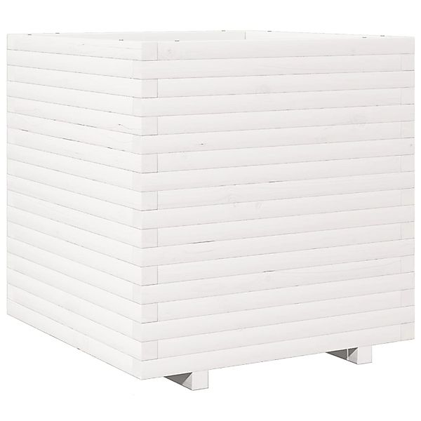 vidaXL Pflanzkübel Weiß 70x70x72 cm Massivholz Kiefer 3282620 günstig online kaufen
