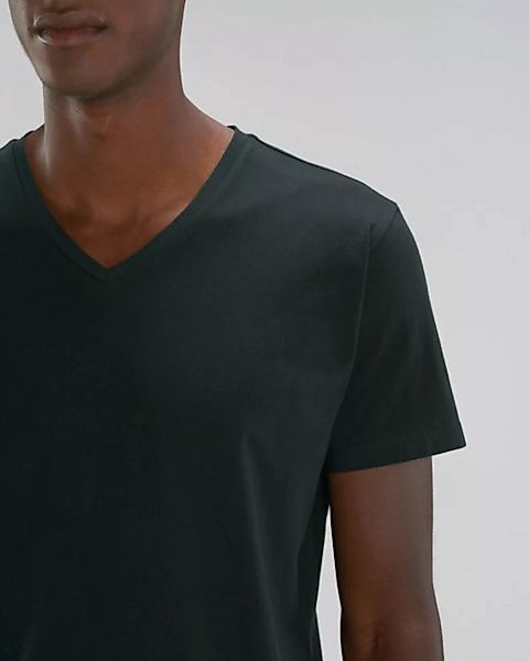 Bio Herren V-neck T-shirt "Geometric Questionmark" In 3 Farben günstig online kaufen