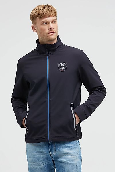 CAMP DAVID Softshelljacke ohne Kapuze mit verstellbarem Gummizug im Saum günstig online kaufen