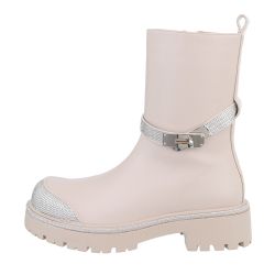 Ital-Design Damen Freizeit Plateaustiefelette Blockabsatz Plateaustiefelett günstig online kaufen