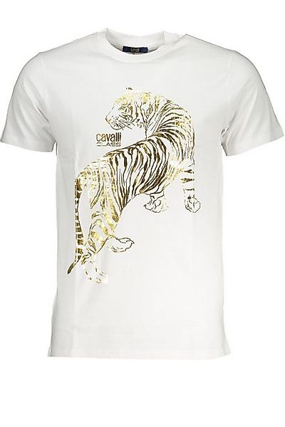 Cavalli Class T-Shirt Stilvolles Kurzarm Herren T-Shirt in Weiß mit günstig online kaufen