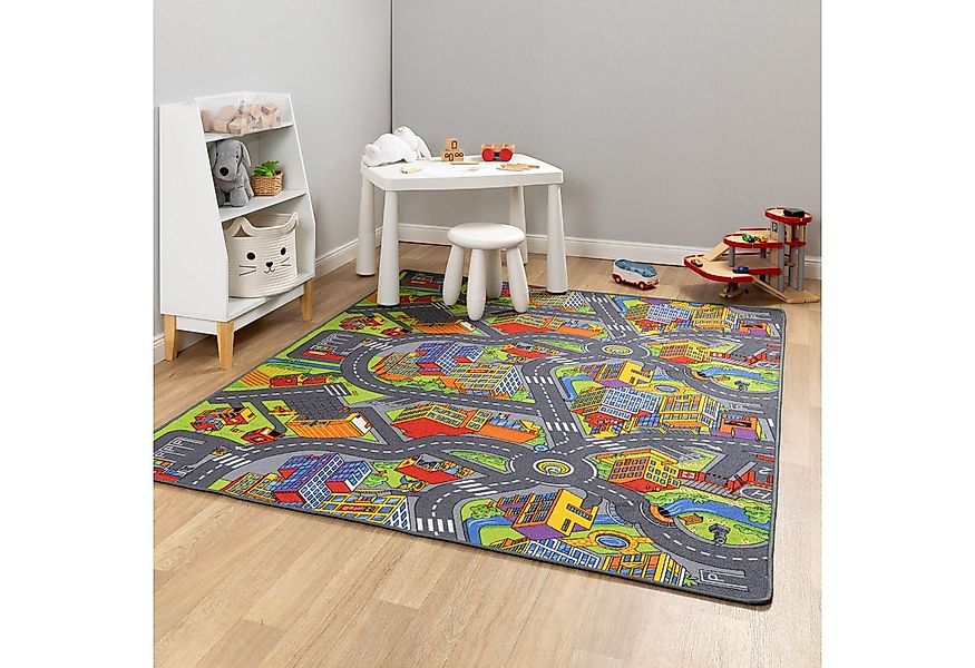 Steffensmeier Kinderteppich Anton, Rechteckig, Straßenteppich, Kinderzimmer günstig online kaufen