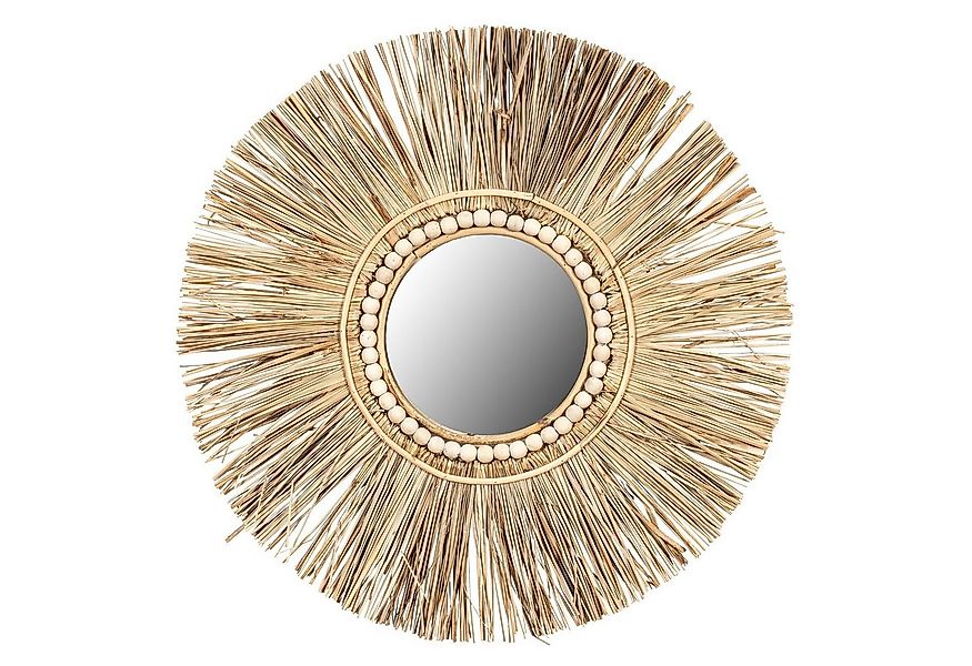 Levandeo® Dekoobjekt, Spiegel Seegras Ø 55cm Wandspiegel Rund Flurspiegel W günstig online kaufen