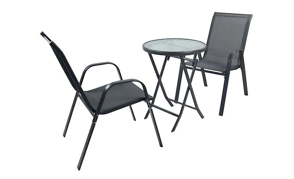 Gartenmöbel 3er-Set   ¦ grau ¦ Maße (cm): B: 56 H: 89 Garten > Gartenmöbel günstig online kaufen