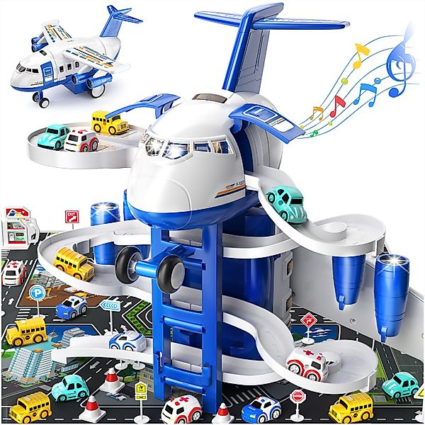 Snaen Spielzeug-Flugzeug Kinder Flugzeugspielzeug, Rennstrecken-Autospielze günstig online kaufen