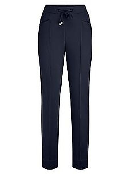 Knöchellange Slim Fit-Jersey-Hose Peter Hahn blau günstig online kaufen
