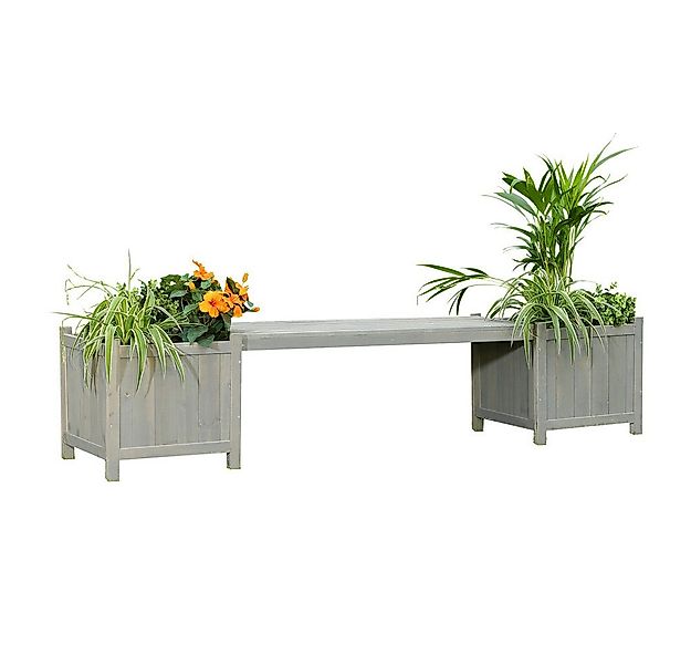 Mucola Gartenbank Gartenbank mit 2 Blumenkästen Garten Bank 2in1 Blumenkast günstig online kaufen