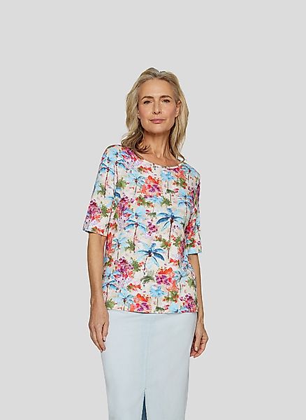 Rabe Print-Shirt, mit floralem Muster vorn, hinten unifarben günstig online kaufen